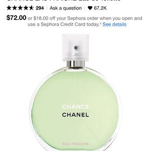 Chanel Chance EAu Fraiche 1.2 Fl.Oz.